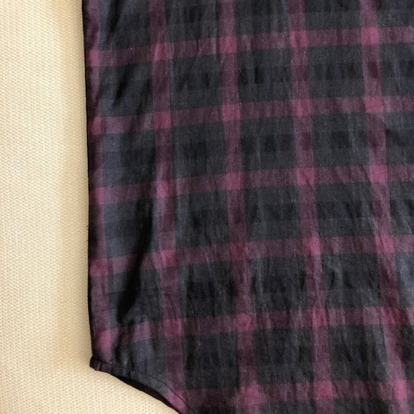 Theory Deep Red/Black Check Shirt XXL - Picture 8 of 10